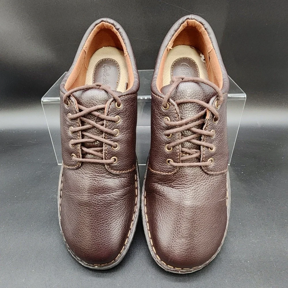 Cabelas 11M Brown Leather Oxford Shoes Rugged Casual Outdoor Gorpcore FB7002-53